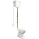 Sapho Kerasan Retro alsó kifolyású álló kerámia WC, tartállyal és öblítőmechanikával, fehér/bronz WCSET17-RETRO-SO