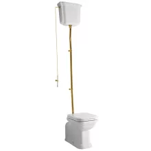   Sapho Kerasan Waldorf vario kifolyású álló WC tartállyal és öblítőmechanikával, fehér/bronz WCSET20-WALDORF