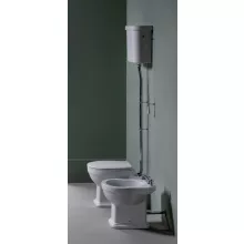   Sapho Gsi Classic alsó kifolyású álló kerámia WC tartállyal és öblítőmechanikával, fehér/króm WCSET21-CLASSIC-SO