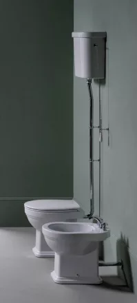 Sapho Gsi Classic alsó kifolyású álló kerámia WC tartállyal és öblítőmechanikával, fehér/króm WCSET21-CLASSIC-SO