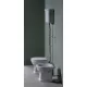 Sapho Gsi Classic alsó kifolyású álló kerámia WC tartállyal és öblítőmechanikával, fehér/króm WCSET21-CLASSIC-SO