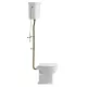 Sapho Gsi Classic alsó kifolyású álló kerámia WC tartállyal és öblítőmechanikával, fehér/bronz WCSET22-CLASSIC-SO