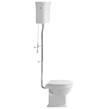  Sapho Gsi Classic hátsó kifolyású álló kerámia WC tartállyal és öblítőmechanikával, fehér/króm WCSET23-CLASSIC-ZO