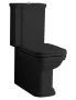 Sapho Kerasan Waldorf vario kifolyású monoblokk WC tartállyal és öblítőmechanikával, matt fekete WCSET25-WALDORF