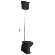   Sapho Kerasan Waldorf vario kifolyású álló WC tartállyal és öblítőmechanikával, matt fekete WCSET27-WALDORF