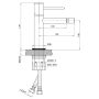 Sapho Solaris bidécsaptelep design fogantyúval, króm WD003