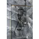 Sapho Solaris termosztátos zuhanyrendszer, matt fekete/arany WD139G
