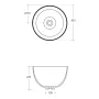 Sapho Dome pultra szerelhető kerámia mosdó 44,5x27 cm, fehér WH030