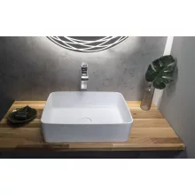   Sapho Thin pultra ültethető rockstone mosdótál 50x36 cm, matt fehér WN321
