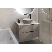   Sapho Thin pultra ültethető rockstone mosdótál 38x38 cm, agila/matt fehér WN548-43