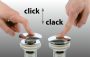 Sapho Thin Click-Clack leeresztő, Rockstone dugó, matt fehér WN721
