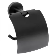   Bemeta Dark WC-papírtartó fedéllel 140x155x80mm, fekete (104112010) XB702