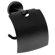 Bemeta Dark WC-papírtartó fedéllel 140x155x80mm, fekete kivitelben
