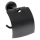 Bemeta Dark WC-papírtartó fedéllel 140x155x80mm, fekete (104112010) XB702