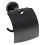 Bemeta Dark WC-papírtartó fedéllel 140x155x80mm, fekete (104112010) XB702