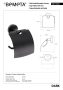 Bemeta Dark WC-papírtartó fedéllel 140x155x80mm, fekete (104112010) XB702