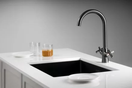 Sapho Xella konyhai csaptelep, gun metal kivitelben