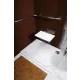 Bemeta Help lehajtható zuhany ülőke támasztékkal 440x460x450 mm, polírozott inox (301102181) XH001