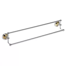   Bemeta Retro dupla törölközőtartó 665x125x115 mm, króm/arany 144204238 (XJ406)