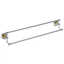   Bemeta Retro dupla törölközőtartó 665x125x115 mm, króm/arany 144204238 (XJ406)