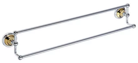 Bemeta Retro dupla törölközőtartó 665x125x115 mm, króm/arany 144204238 (XJ406)