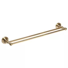 Bemeta Retro dupla törölközőtartó 665x65x120 mm, bronz kivitelben