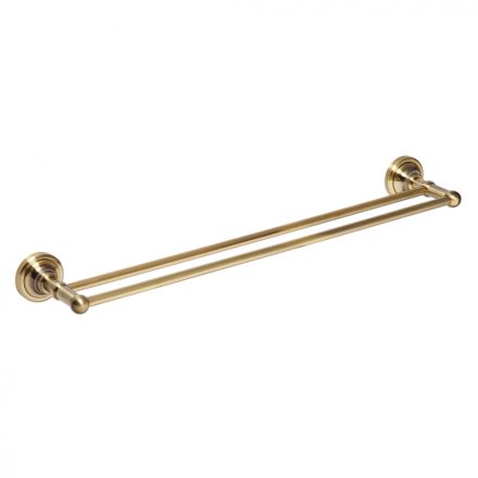 Bemeta Retro dupla törölközőtartó 665x65x120 mm, bronz 144104057