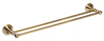 Bemeta Retro dupla törölközőtartó 665x65x120 mm, bronz kivitelben