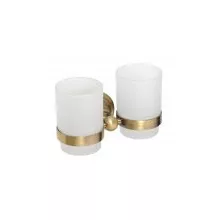 Bemeta Retro dupla pohártartó, tejüveg / bronz 144110027