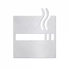   Bemeta Hotel dohányzó tábla 120x140 mm, matt inox (111022015) XP024