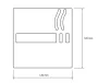 Bemeta Hotel dohányzó tábla 120x140 mm, matt inox (111022015) XP024