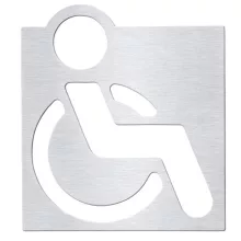   Bemeta Hotel  wc mozgáskorlátozott tábla, 120x120 mm matt inox 111022025