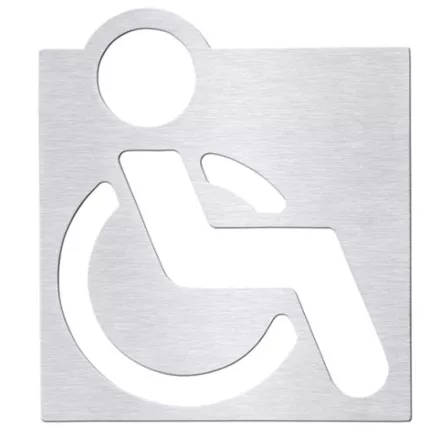 Bemeta Hotel  wc mozgáskorlátozott tábla, 120x120 mm matt inox 111022025