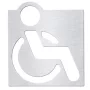 Bemeta Hotel  wc mozgáskorlátozott tábla, 120x120 mm matt inox 111022025