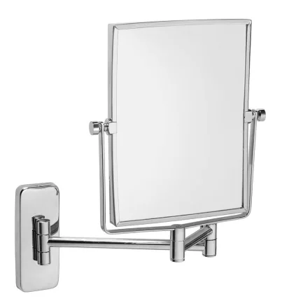Bemeta fali 2 oldalas kozmetikai tükör 3x nagyítással 195x205 mm, króm.