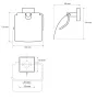 Bemeta BETA WC papír tartó 150x85x150mm 132112012