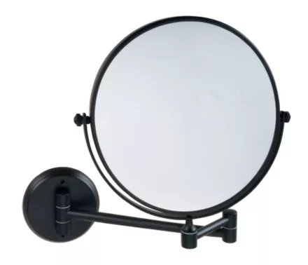 Bemeta Dark fali 2 oldalas kozmetikai tükör 3x nagyítással, 200 mm, fekete kivitelben.