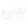 Bemeta Omega dupla fogas 80x55x70 mm, króm 104206032