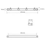 Bemeta Omega fali fogas 270x25x40 cm, króm 104606102