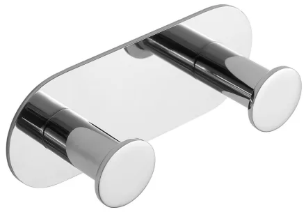 Bemeta Easy fali öntapadós duplafogas 115x31 mm, fényes ezüst.