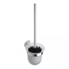   Bemeta Omega fali WC kefe tartó fekete kefével 95x370x140 mm, króm 104113017
