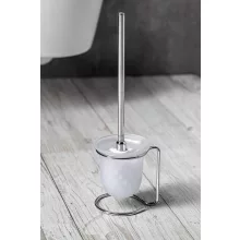   Bemeta Omega álló WC kefetartó fehér kefével 110x400x130 mm, króm (104113102) XR302