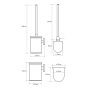 Bemeta Omega fali WC kefe tartó fekete kefével 90x385x120 mm, króm 104913117