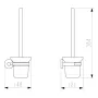 Sapho X-Round fali WC kefe tartó 148x384x121 mm, króm XR323