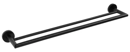 Bemeta Dark Dupla törölközőtartó 655x55x120 mm, fekete kivitelben