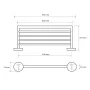 Bemeta Omega törölközőtartó polc 655x55x215 mm, króm 104205082