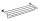 Bemeta Omega törölközőtartó polc 655x110x200 mm, króm 104105072