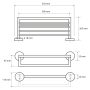 Bemeta White törölközőtartó polc 550x120x265 mm, fehér 104219074 (XR421W)