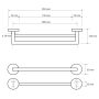 Bemeta Omega két ágú törölközőtartó 855x55x120 mm, króm XR425