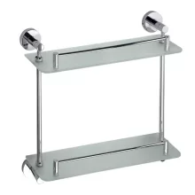 Bemeta Omega dupla üvegpolc 400x380x120 mm, króm 104202122